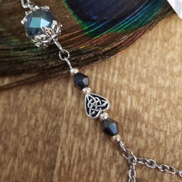 Celtic Heart Slave Bracelet Hand Chain Boho Belly Dancer Jewelry Stainless Steel - Picture 13 of 15